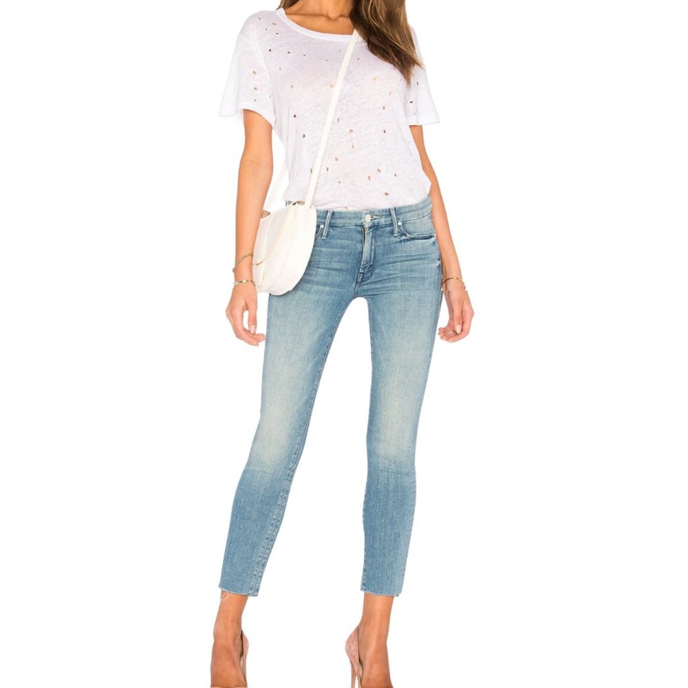 Mother Denim Looker Ankle Fray